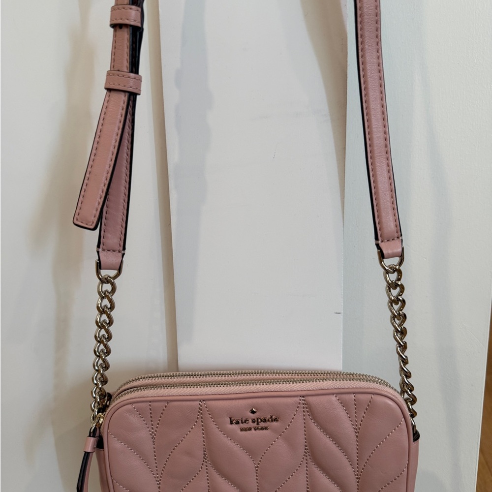 Kate Spade Blush Pink Quilted Crossbody Bag